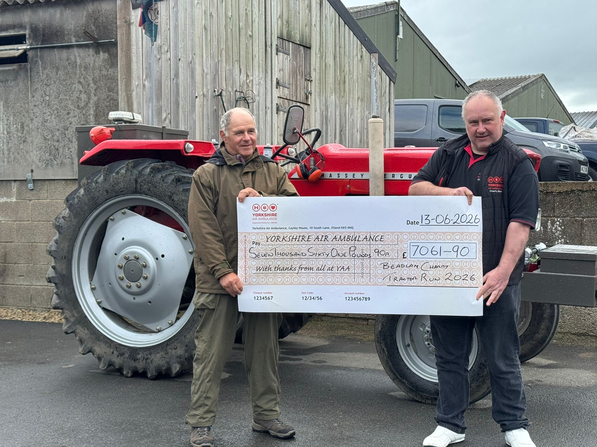 Malc with the 2026 BCT Run cheque
